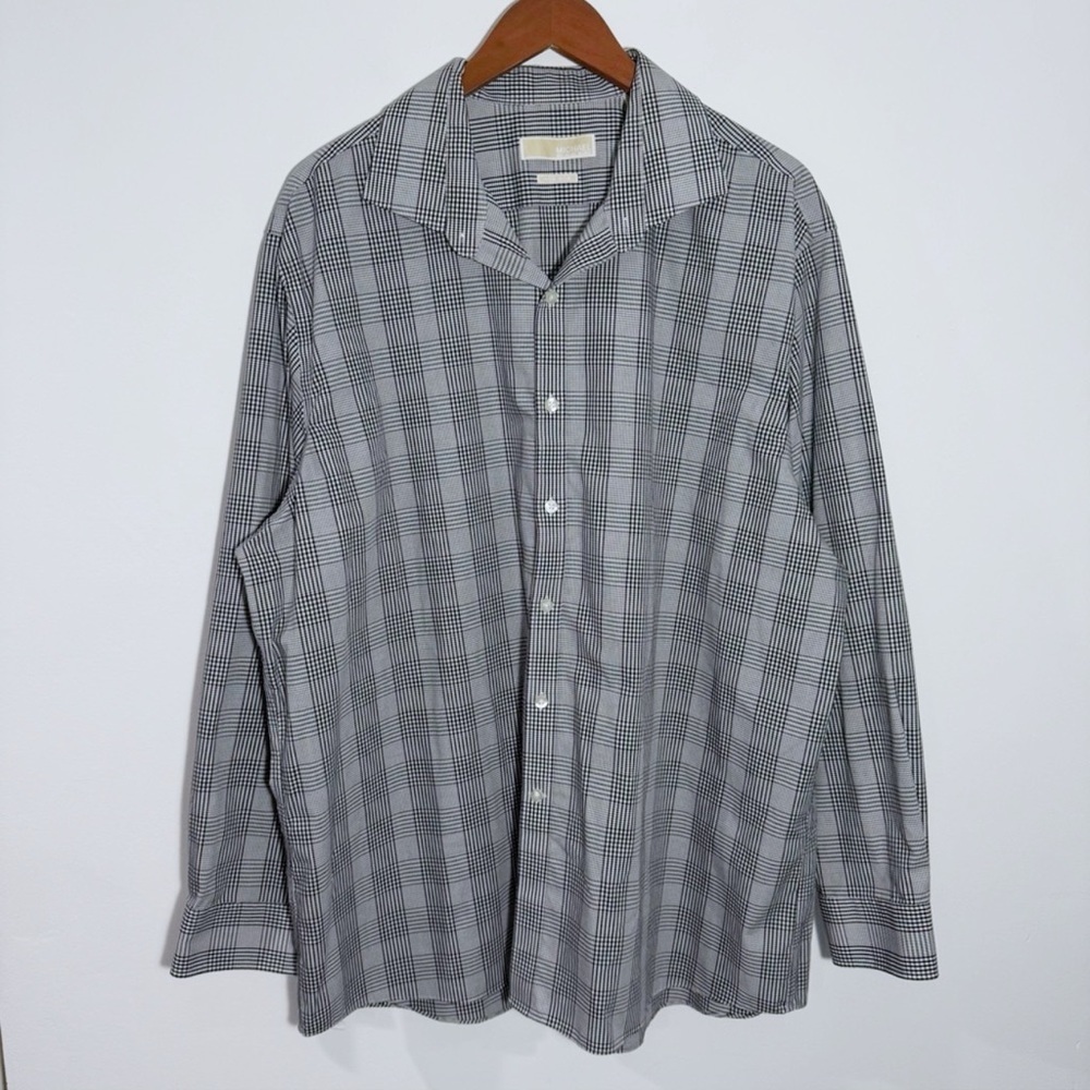Michael Kors Non Iron 100%‎ Cotton Button Down Size 18 1/2 - 34/35